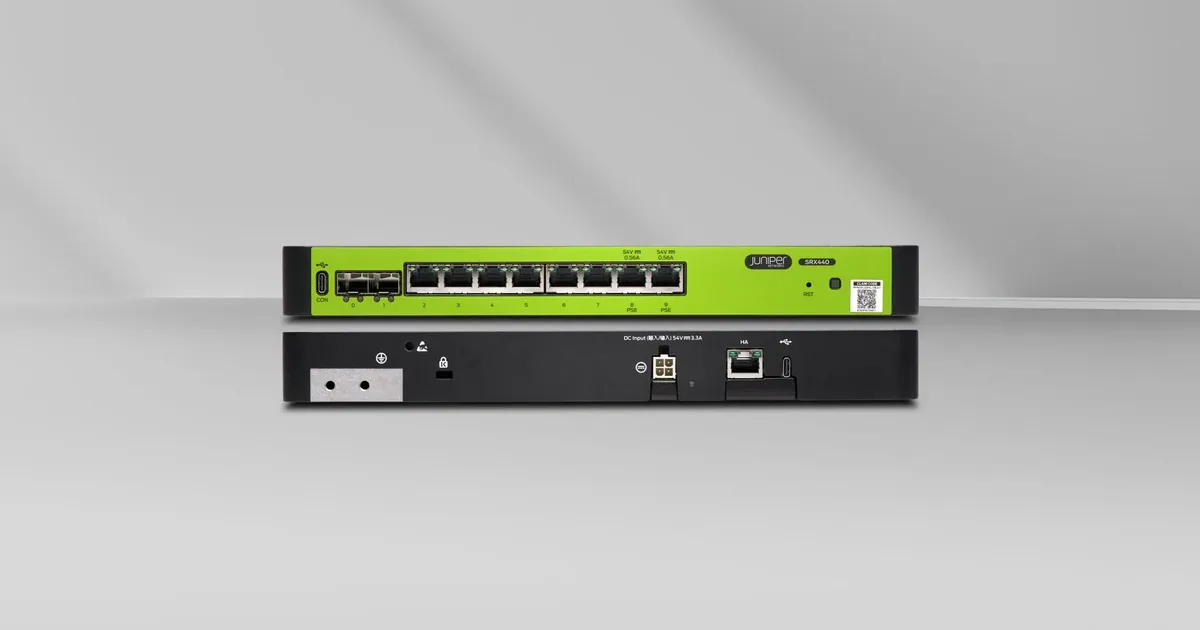 Image for the article: Beveiliging van core tot edge: HPE Juniper Networks introduceert de SRX400-serie